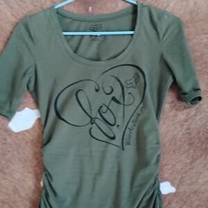 Fox Olive Short Sleeve Tee with Graphic